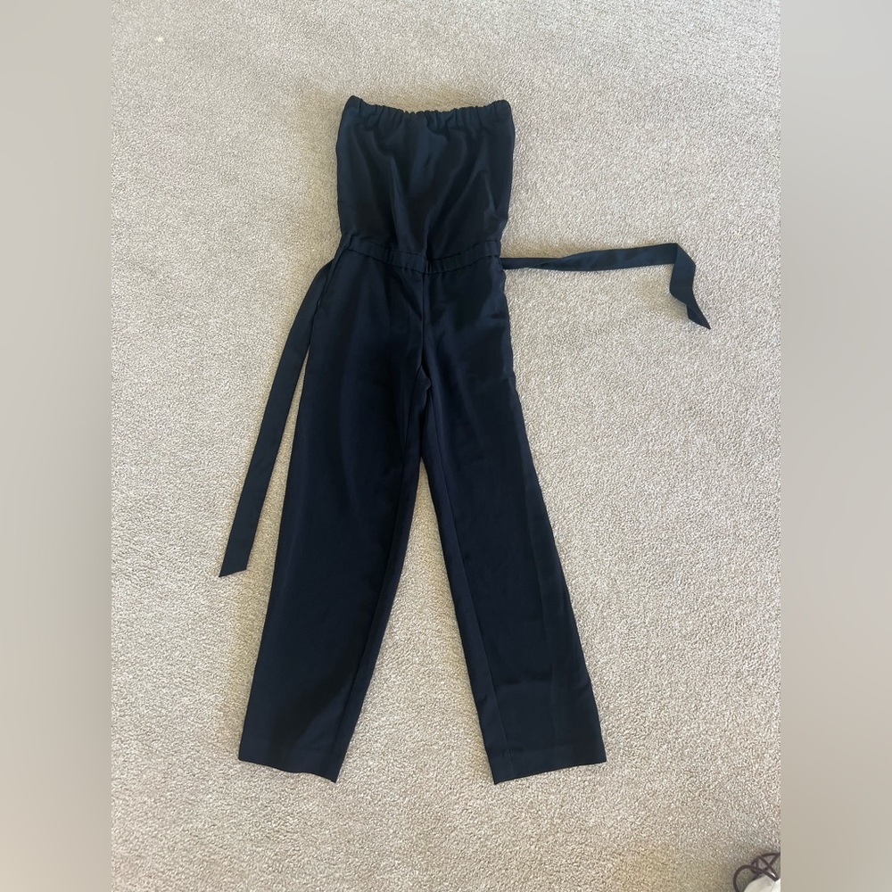 strapless black jumpsuit